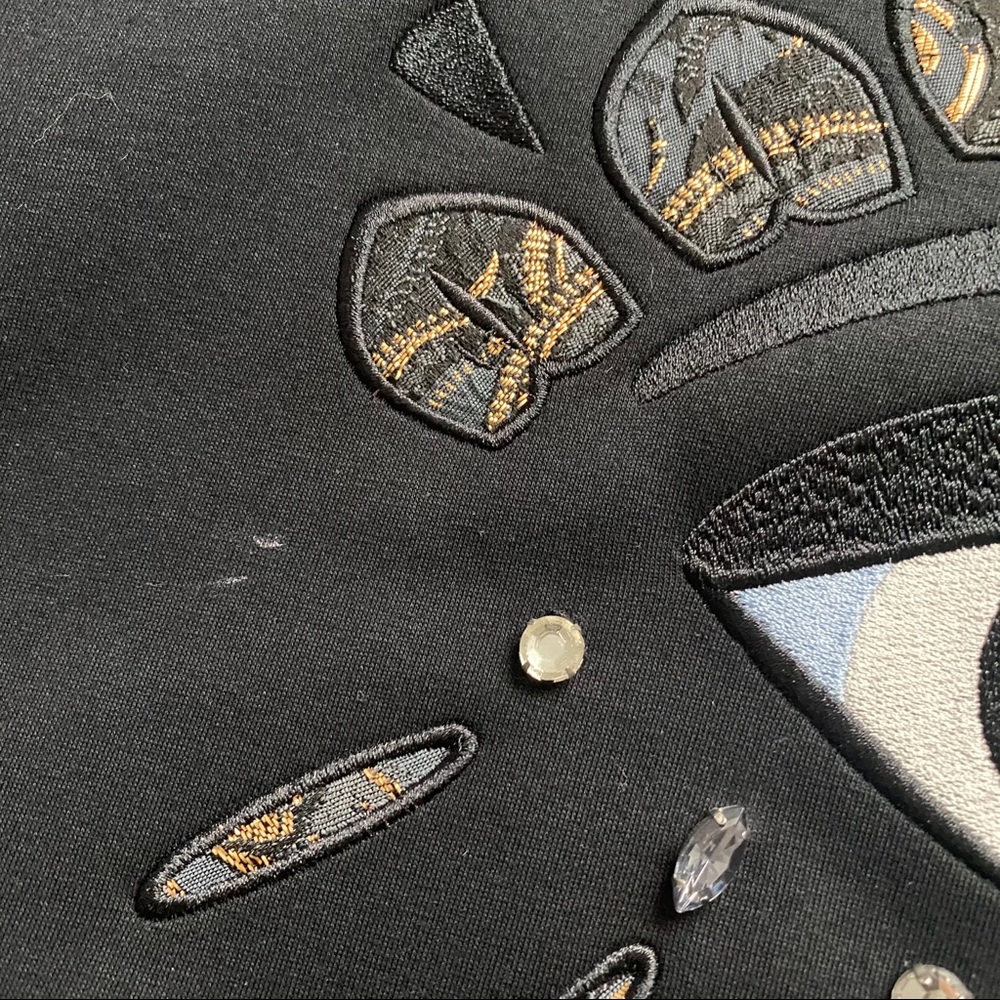 Kenzo Black Eye Motif Sweatshirt with Gold Accents - Picture 4 of 8